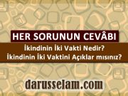İkindinin İki Vakti, Asr-ı Sani