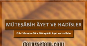 Ehl-i S&uuml;nnete G&ouml;re M&uuml;teşabih Ayet ve Hadis
